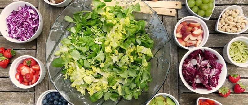 Food banner photo with salad